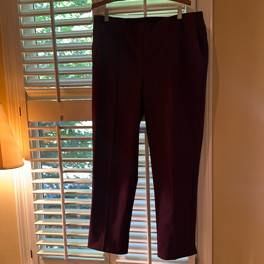 Purple Rachel Zoe size 14 flat front pocket pants